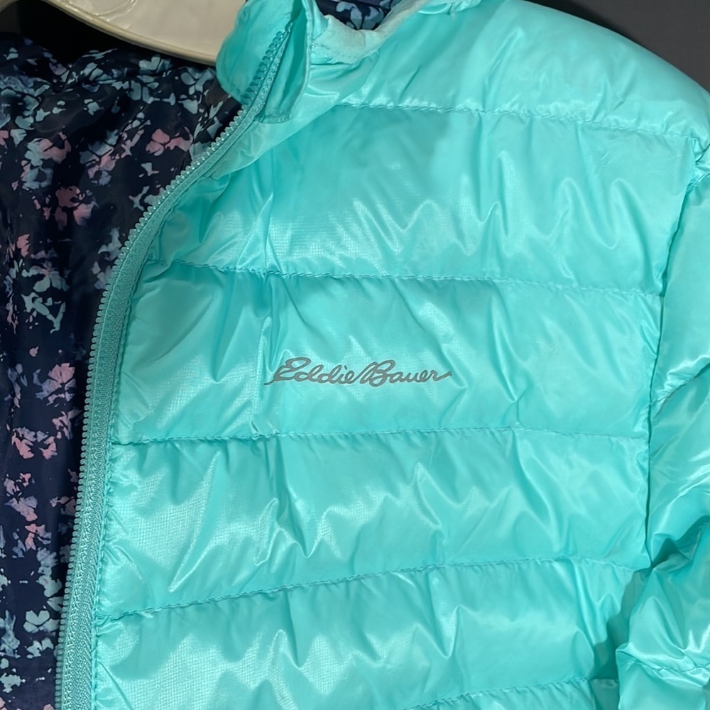 EDDIE BAUER reversible puffer jacket in girls US size large - Picture 4 of 13